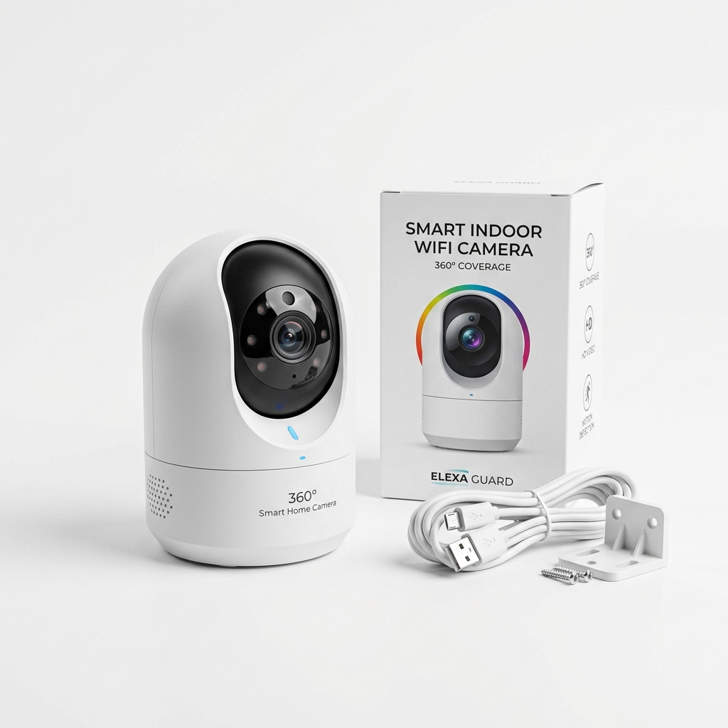 Caméra de Surveillance Intérieure Wi-Fi 360° HD Connectée